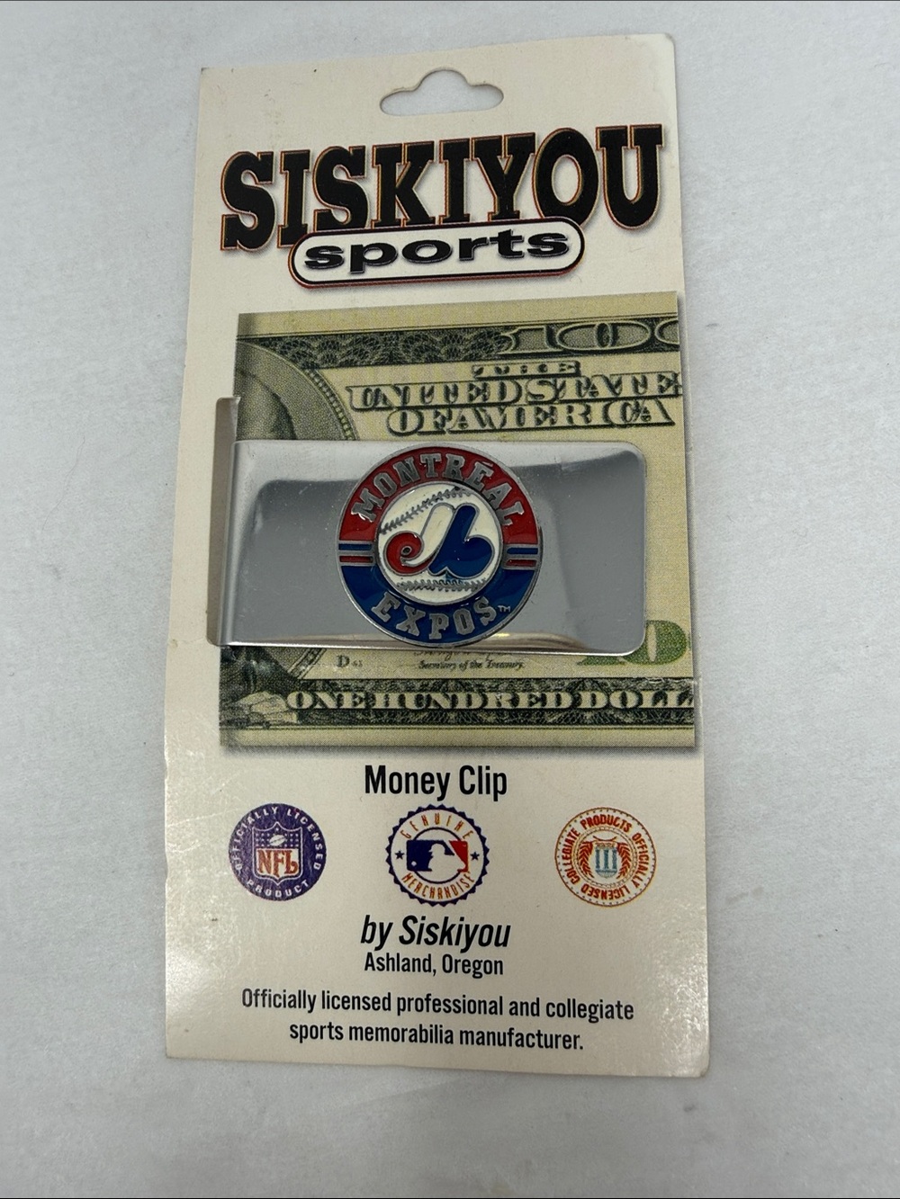 Vtg Montreal Expos Siskiyou Sports Money Clip MLB Licensed Baseball Memorabilia